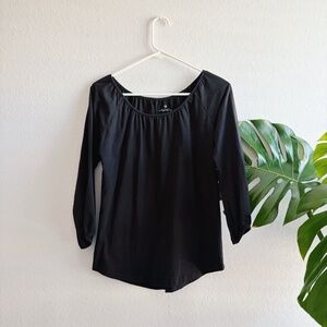 Elegantees Organic Cotton Fair Trade Evelyn Top in Black - XS